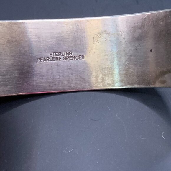 Navajo Bear Claw Paw Shadowbox Turquoise Sterling Cuff Bracelet P. Spencer - Picture 13 of 14